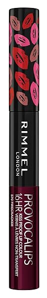 RIMMEL LONDON PROVOCALIPS 16HR KISS-PROOF LIP COLOR – TWO-STEP LIQUID LIPSTICK TO LOCK IN COLOR AND SHINE – 570 FIRECRACKER, .14 FL.OZ.