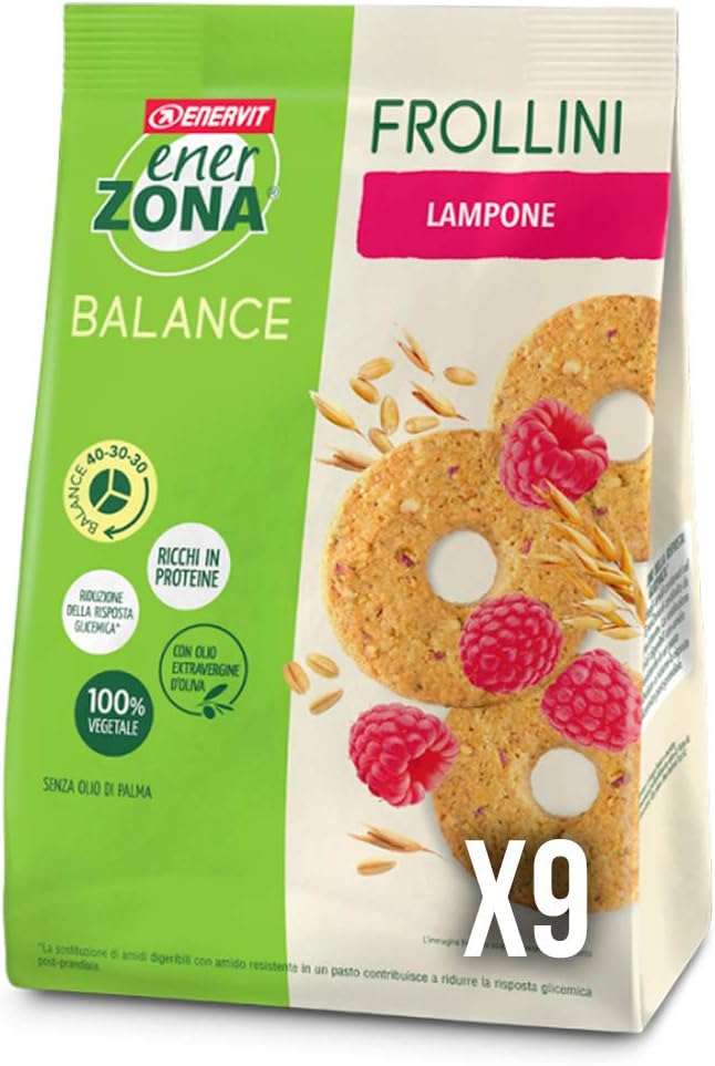 Frollini balance al lampone enerzona  box da 9 buste B07VXVCPH4