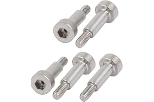 uxcell uxcell5pcs 304 Stainless Steel Shoulder Bolt 4mm Shoulder Dia 10mm Shoulder Length M3 Thread