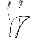 HALLJOY for Galaxy Buds 3 & Galaxy Buds 3 Pro Strap Neckband, Anti-Lost Accessories, Support Volume Control, Ergonomic Design, Fit Airpods Pro 3/2/1, Airpods 4, 3, 2, 1, Black Band/White Tip