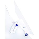 ALVIN Tru-Angle Adjustable Triangle 8" Model 108C Made of High Impact Acrylic with Aluminum Thumbscrew, Includes Nylon Storage Case, Perfect Tool for Students and Professionals - 8 Inches