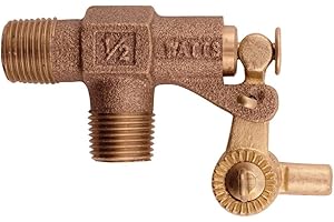 Watts ST500 Series 1/2" Bronze Standard Duty Float Valve, Male NPT Inlet & Outlet, Machined Flange, Serrated Arms, Replaceable Seals, Pivot Arm & Plunger Assembly, Max Working Temperature 180° F