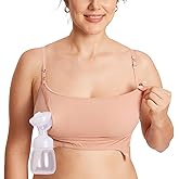 MOMANDA Women's Inbarely Pumping Bra Hands Free All-in-One Nursing Bra for Breastfeeding More Coverage Wireless Seamless
