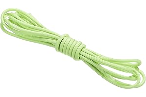 PATIKIL 10 Feet Glow in The Dark Paracord, 4mm Camping Paracord Rope 9-Strand Type 550lb Nano Cord Paracord for Camping Tent 