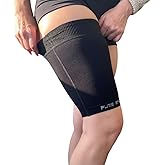 Thigh Compression Sleeve β Hamstring, Quadriceps, Groin Pull and Strains β Running, Basketball, Tennis, Soccer, Sports β Athletic Thigh Support (Single) (1 Sleeve - Midnight Black, M)