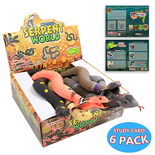 Rubber Snake,14 inch Snake Toy Set(6 Pack),Food Grade Material TPR