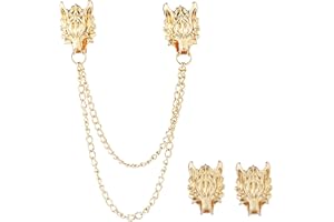 coadipress Vintage Bohemian Wolf Pin Brooch Fashion Animal Dire Wolf Head Coyote Antique Retro Lapel Brooches Badge Men's Suits Buckle Neckwear Accessories