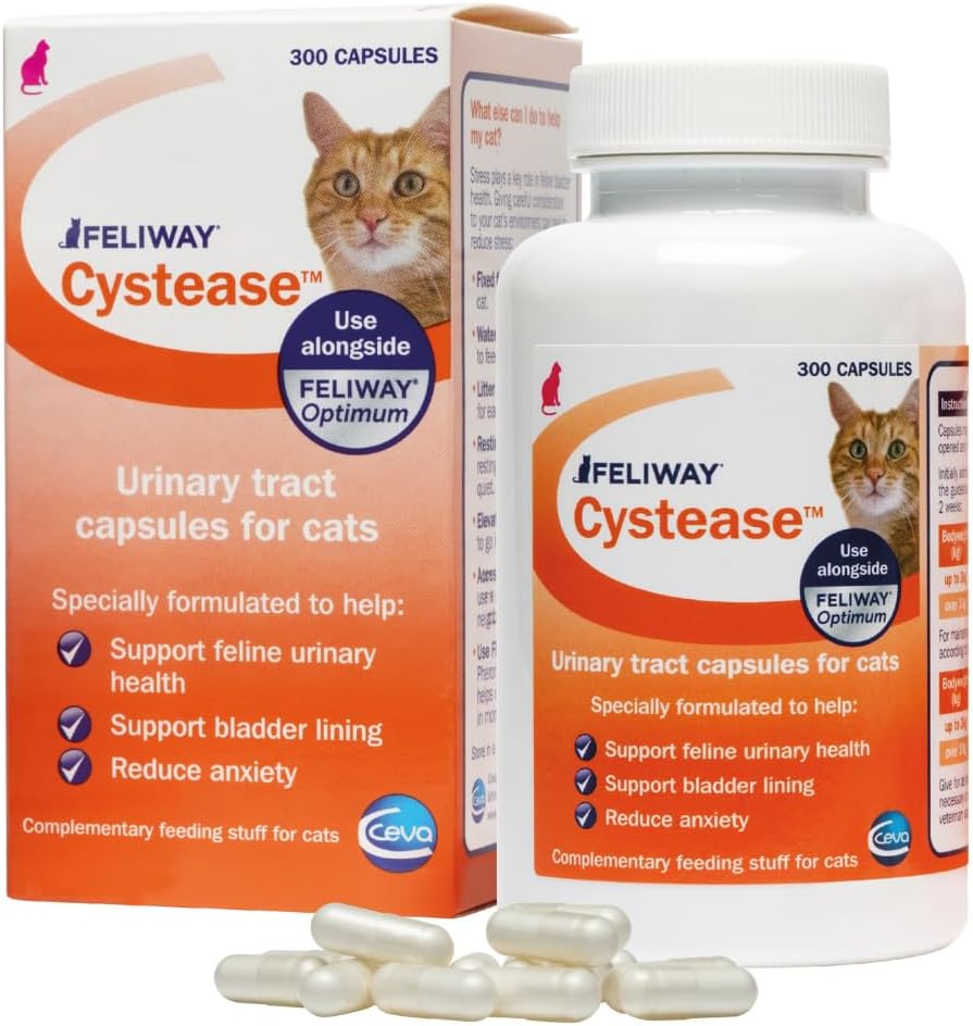 Feliway Cystease 300 Capsule Pack for Cats Urinary Tract Support