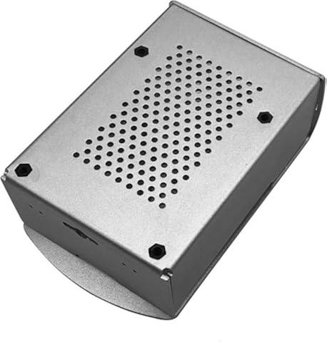 nbvmngjhjlkjlUK Caja de Aluminio Caja de Carcasa de Metal Plateado con Ventilador Caja de Plata para Rpi 4 Modelo B Caja Rpi 4B (Plata)