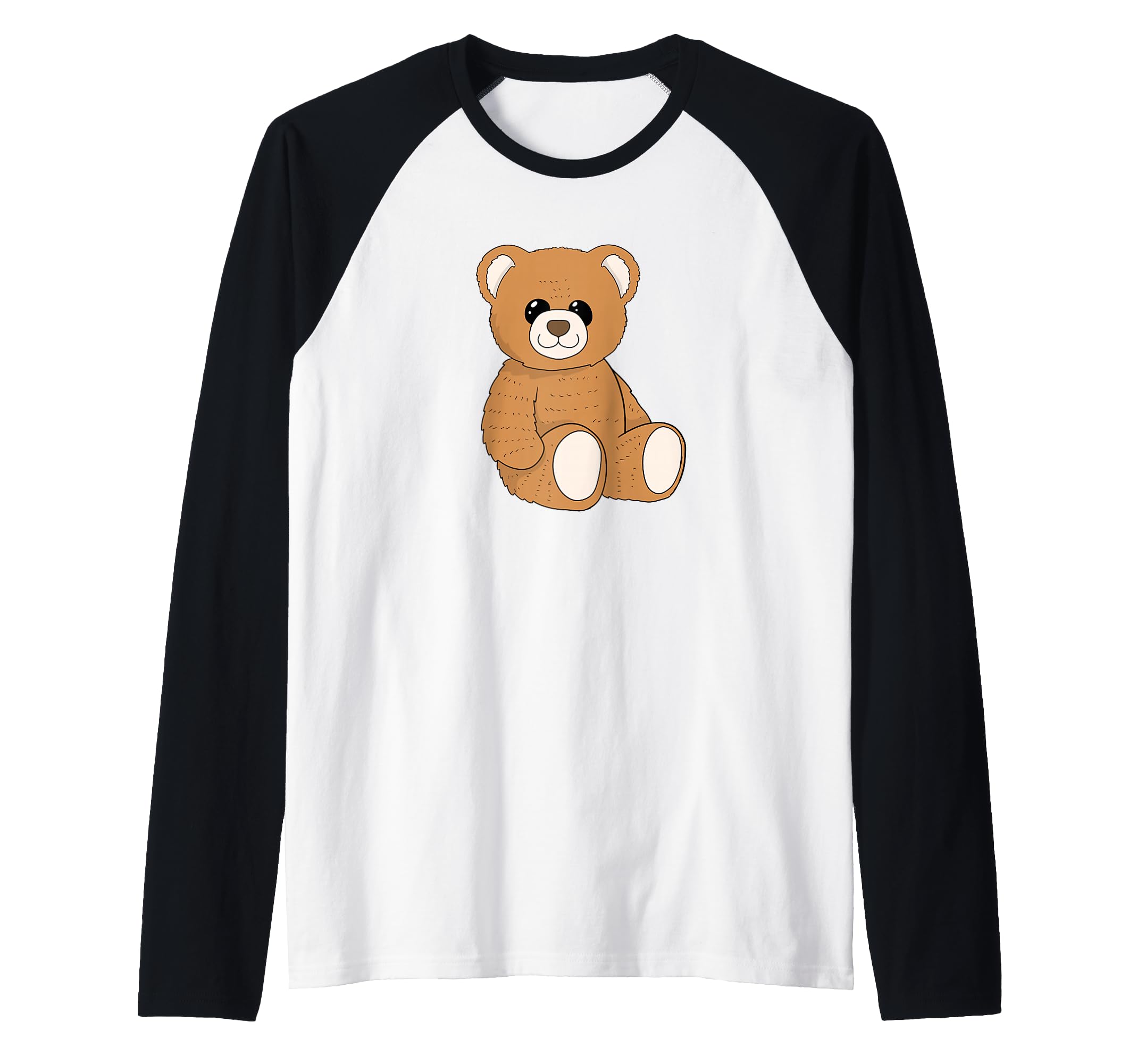 Cute Teddy Bear I Stuffed Toy I Teddy Bear Raglan Baseball Tee