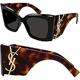 SAINT LAURENT SL M119 BLAZE YSL Monogram Logo Sunglasses with eSHADES Luxury Eyewear Kit Bundle