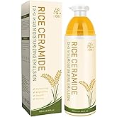 AOAO Rice Ceramide Moisturizing Cream, Vitamin E & Hyaluronic Acid Infused for Deep Hydration, Brightening & Firming, Lightweight, Fast-absorbing Formula for All Skin Types, Hygienic Pump, 3.38fl.oz