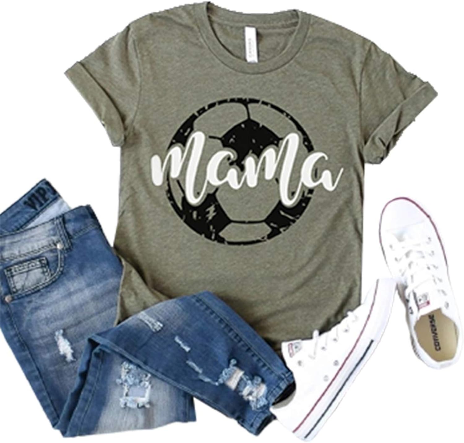 Womenâs Letter Graphic Print T Shirts Top Casual Crewneck Short Sleeve T-Shirt Fashion Tee 