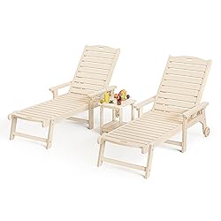 LUE BONA HDPS Chaise Lounge Chairs Set with