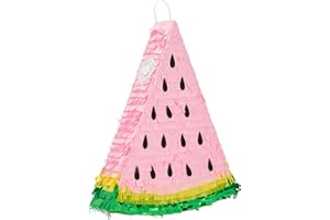 Sparkle and Bash Watermelon Pinata for Kids Birthday, One in a Melon Party Decorations for Summer (Small, 13.7 x 3 x 16.3 In)