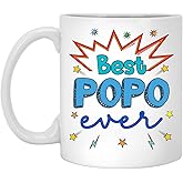 GordonDesign Best Popo Ever Mug, Popo Coffe Mug, Birthday Gifts For Popo, Men, Husband, Father's Day Gift For Popo, Popo Gifts, Best Popo Gifts From Daughter, Son, Wife, Kids 11oz, White
