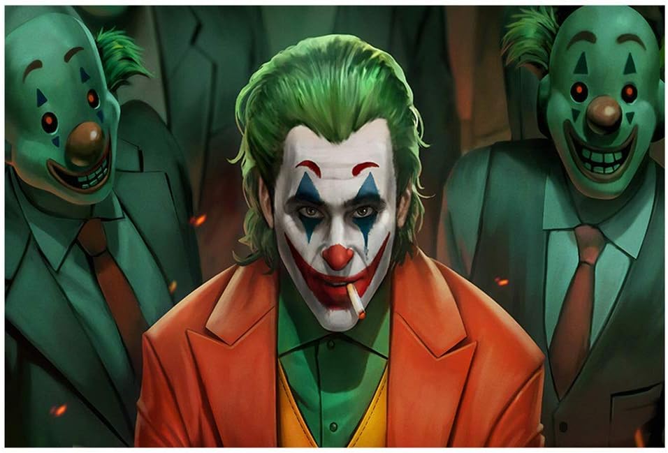 Zhongyanxin Joker Wall Stickers Movie Characters Vinyl Home Decor Batman Wall Sticker Living Room Decal Design Art Mural Removable Stickers(Style 05)