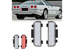 GTINTHEBOX 2PCS Clear Lens Tailgate Reverse Backup Lights Lamps for 1984-1990 Corvette C4