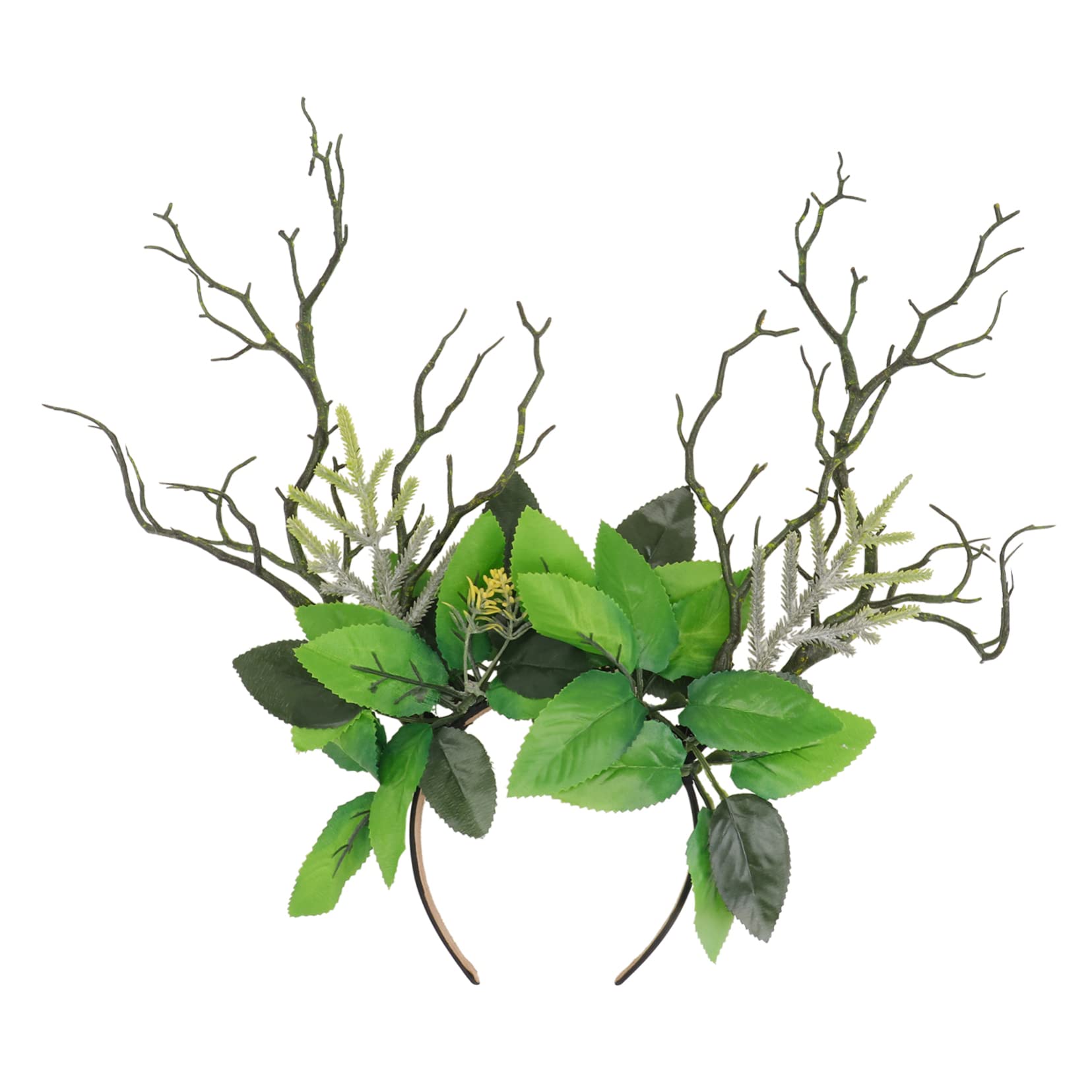 FRCOLOR 1pc Branch Leaves Headband Deer Antlers Headband Branch Costume Deer Antler Leaves s Hair Hoop Christmas Fairy Dress Resin Halloween Miss