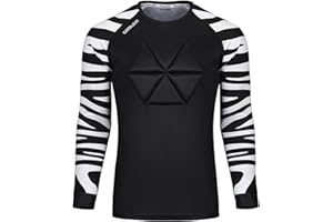 KAMAJSIO Soccer Goalie Jersey Youth & Adult - Long Sleeve Chest & Elbow Padding Goalie Shirt - Goalkeeper Jersey Men & Women