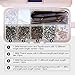 Seniore 510pcs Eyeglasses Repair Kit, 45 Kinds of Small Screws and Nose Pads Set,with 2 Screwdrivers for Sunglasses, Watch, Jewelry Fixing Universal