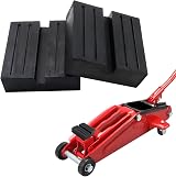 AUTOXBERT 2pcs Car Lift Jack Stand Rubber Pads Square Slotted Frame Rail Guard view 8