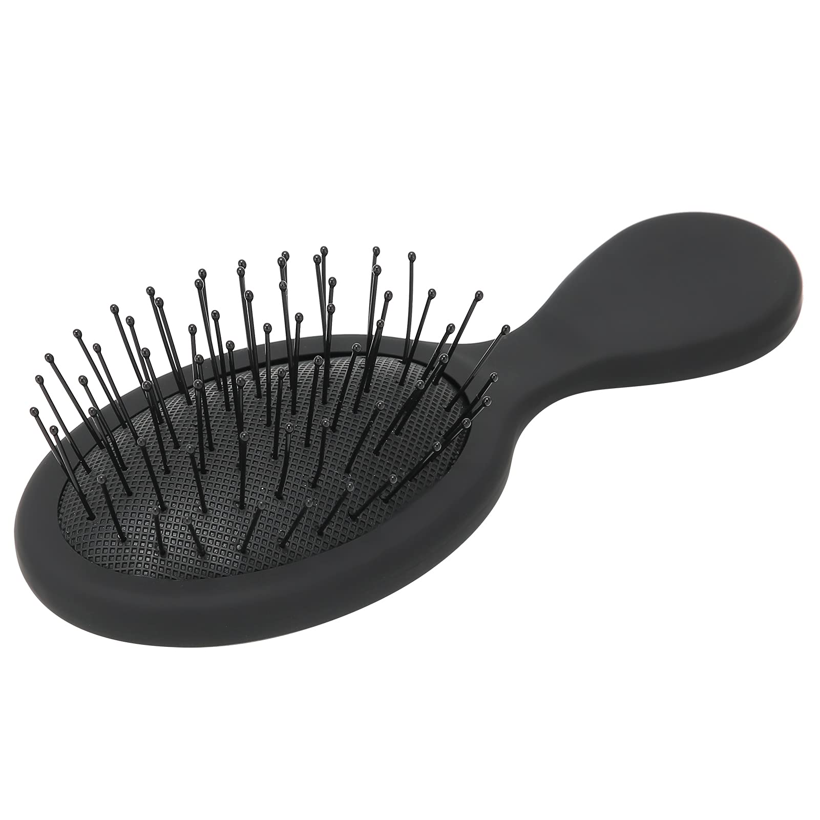 Air Cushion Hairbrush, Reduce Frizz Mini Hair Straightening Brush for Natural Curly Hair(black)