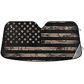 Camouflage American USA Flag Car Windshield Sunshade Foldable Reflective Sun Shade Blocks UV Rays