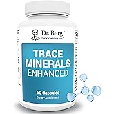 Dr. Berg Trace Minerals Enhanced Complex - Complete with 70+ Minerals Including 10 mg of Zinc - Dietary Supplement - 60 Capsules
