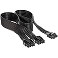 Thsion 600W PCIe 5.0 12VHPWR PSU Cable for Corsair - Fits RM, HX, AX PSU's only - Dual 8-pin Type-4 PCIe Cable - 12+4pin Connector for GPU - Black