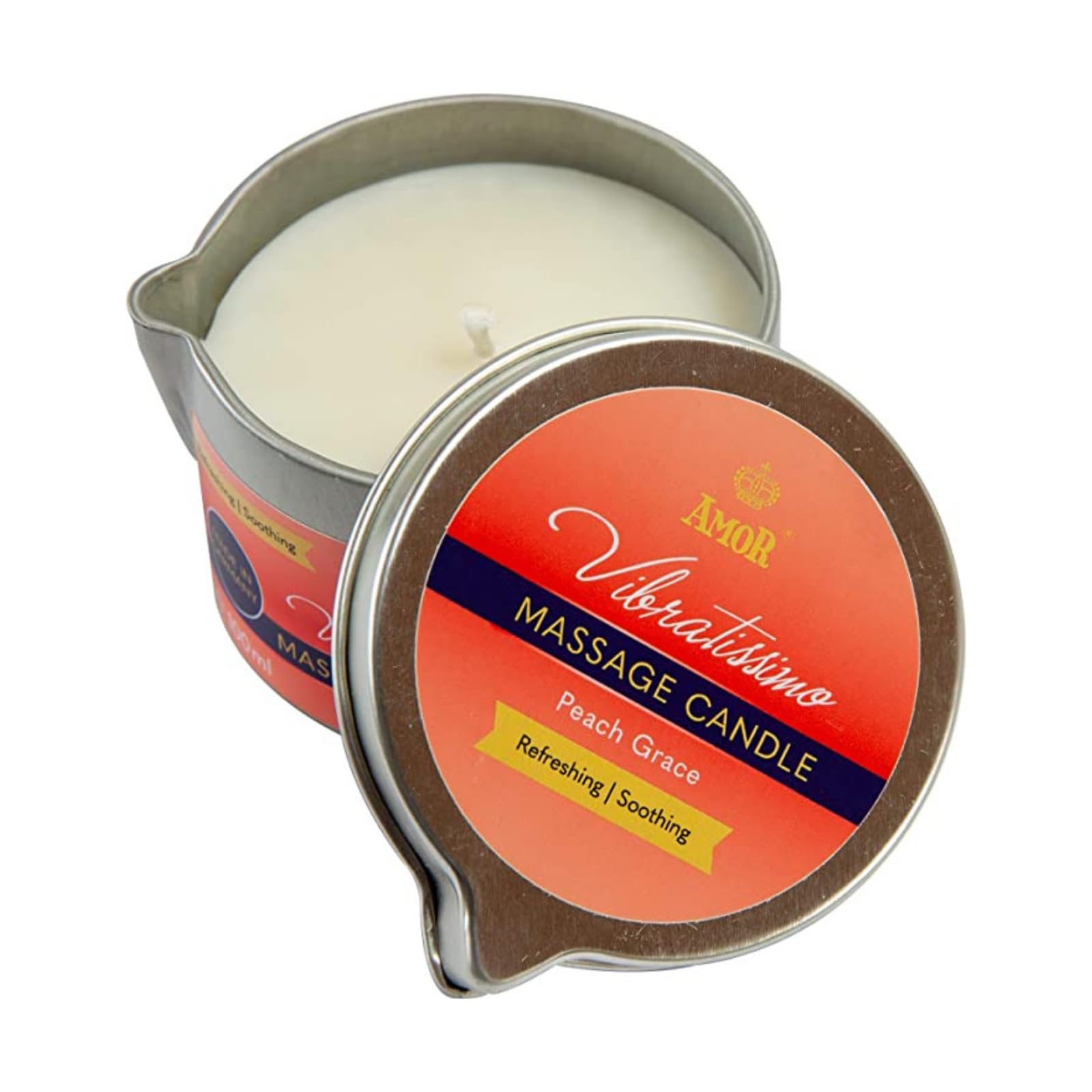 Vibratissimo Peach Grace 100ml Massage Candle with Peach Scent