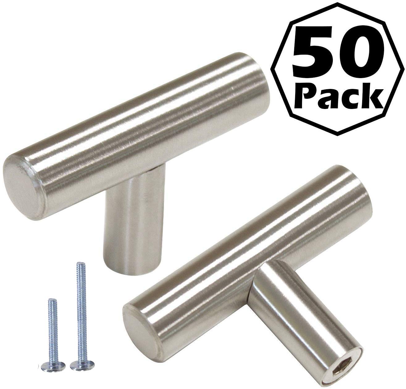 Best Stain Nickel Cabinet Hardware Euro Style T Bar