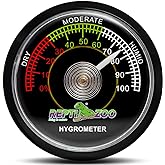 REPTI ZOO Reptile Terrarium Hygrometer,Dial Gauges Pet Rearing Box Hygrometer