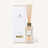 Hotel Lobby Paris Nuit Reed Diffuser – Long Lasting – Black Musk, Sandalwood, Cognac & Tobacco – Refillable Glass Vessel – 9 Diffuser Reeds – Made in USA – 5.0 fl oz (150ml), 10 ¾” H