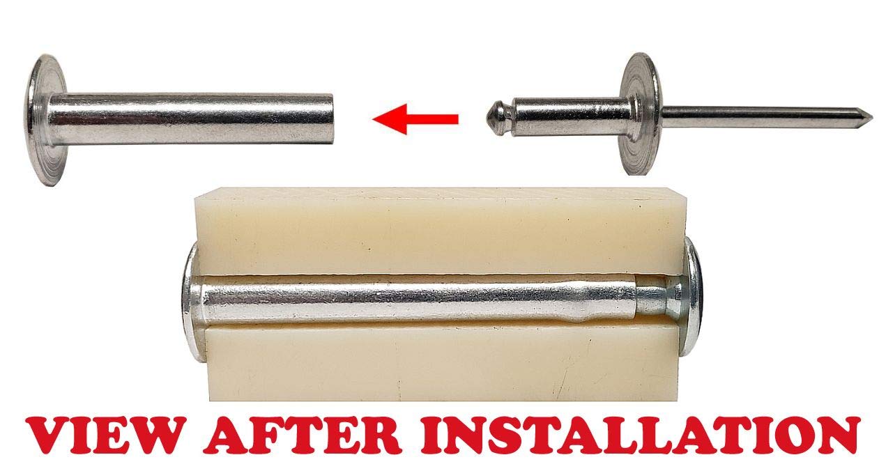 ALUMINUM RANGE GRIP .625.750 X DIA 3/16 RIVET/STEEL PIECES) 100 OF