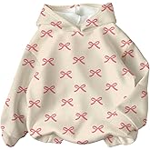 Verdusa Toddler Girl's Cute Bowknot Hoodie Sweatshirts Coquette Pullover Tops