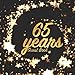 65 Years Guest Book: Birthday party keepsake for family and friends to write in (Square Gold Star Swirl) by Freedom Guest Books, Freedom Bell