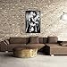 sechars- Fashion Toilet Sexy Woman Canvas Print Modern Bar Girl Smoking and Drinking in Restroom Painting Picture Poster Framed for Bedroom Hotel Wall Decoration -24x36inches