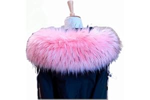 LDFWAY Faux Fur Collar Scarf Hood Collar Shawl Stole Neck Warmer for Winter Coat