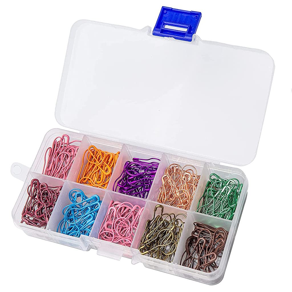 300Pieces/Set Safety Pins, Bulb Calabash Pin, for Crafting, Sewing, DIY Making, 10 Colors