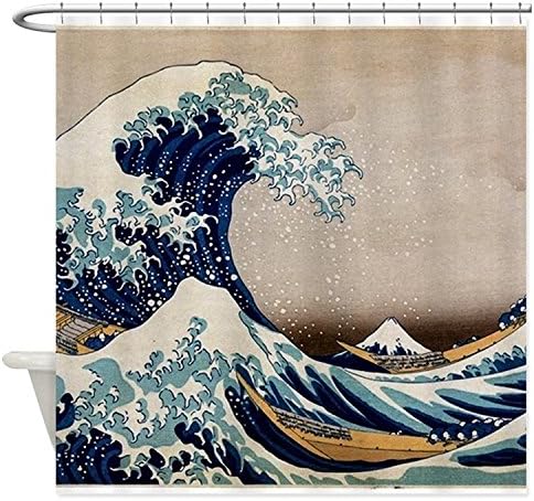 Haronng Great Wave Off Kanagawa Polyester Shower Curtain, 72" X 72"