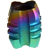 webead Knife Lanyard Bead Necklace Pendant Charms Knife Pendant Titanium TC4 Tower Shape For EDC 550 Paracord DIY Accessories, MGT (Rainbow)