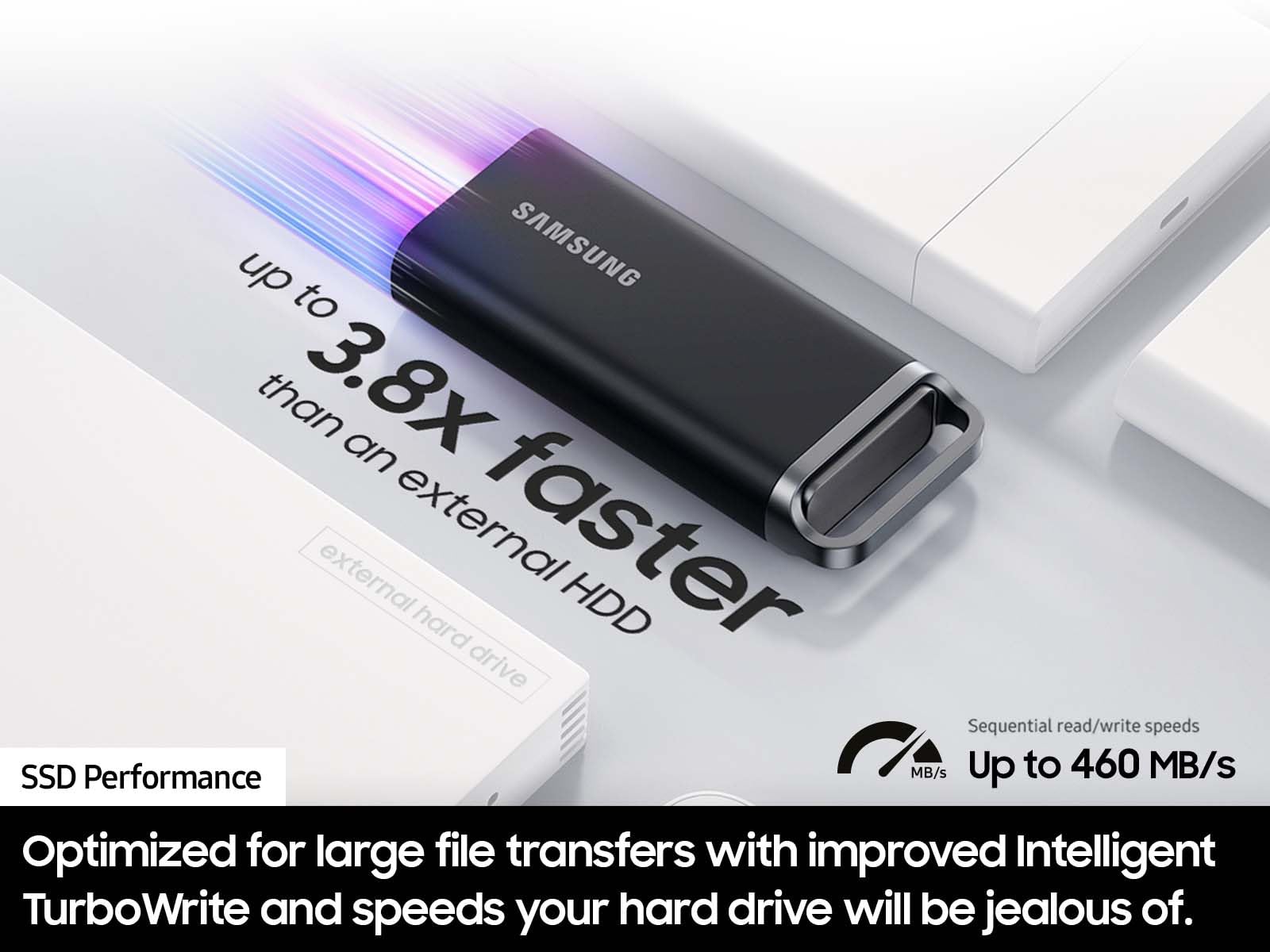 SAMSUNG T5 EVO Portable SSD 8TB, USB 3.2 Gen 1 External Solid State Drive, Seq. Read Speeds Up to 460MB/s for Gaming and Content Creation, MU-PH8T0S/AM, Black