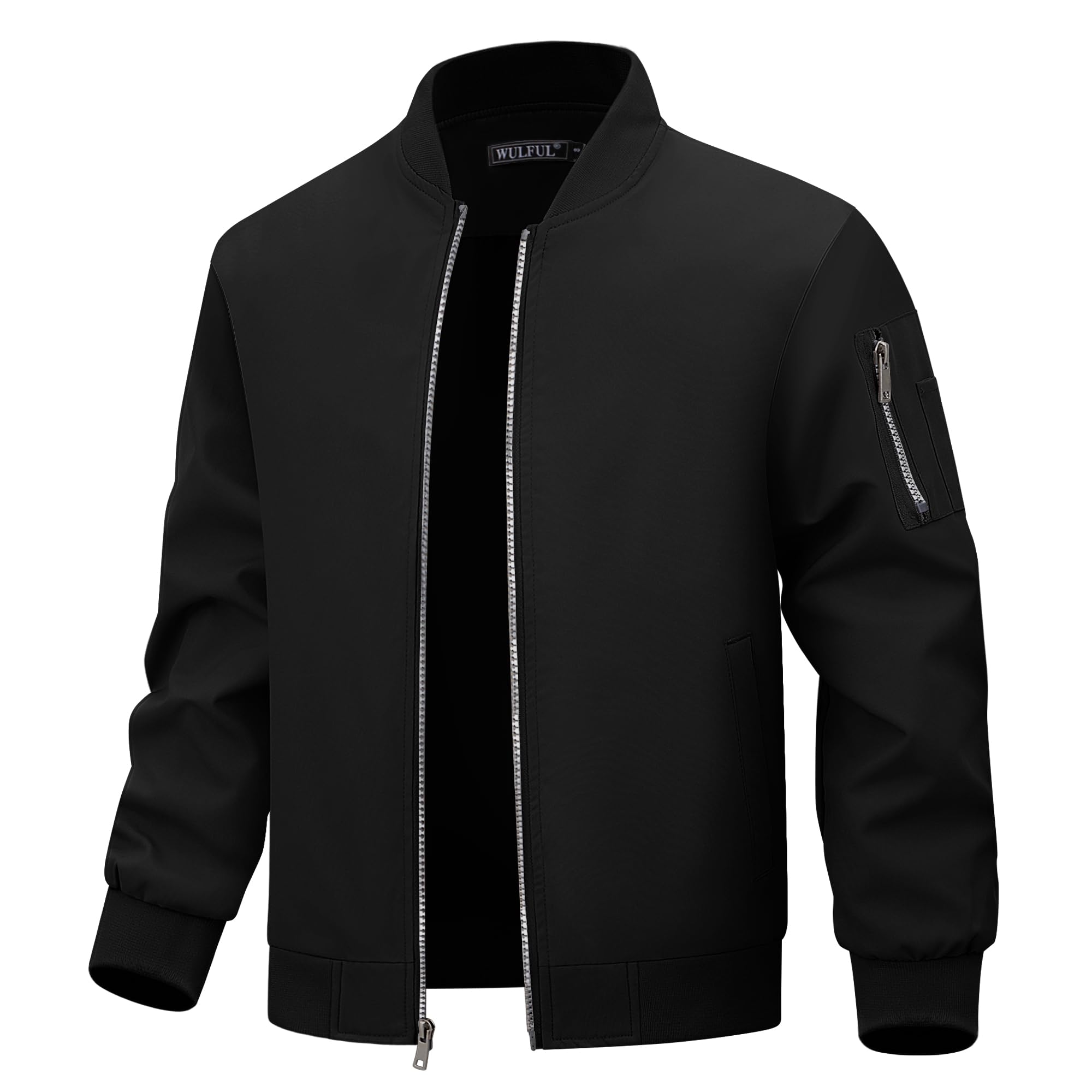 WULFUL Men's Bomber Jacket Lightweight Casual