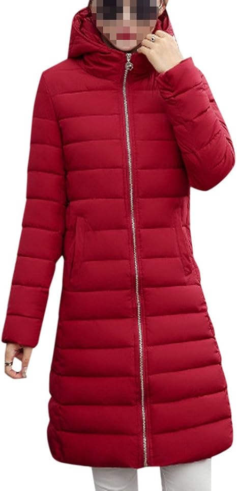 Daunenjacke Damen Winter Lang | Leichte Steppjacke Mit Kapuze | Warme Übergangsjacke