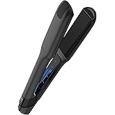 GLAMPALM Hair Straightener 1.5" Wide Ceramic Flat Iron Infused with Vita C, Korea's No.1 Professional Salon Tool for Long Hair, Dual Voltage, Digital LED (210°–450°), 45s Fast Heat-Up (GP501T)