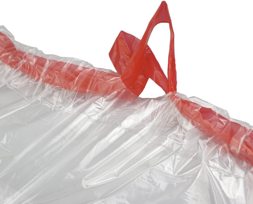 Eudokky Drawstring Bin Liners, Clear Bin Bags 50L, 120 Bags, Transparent, 1 count (Pack of 120) - Image 5