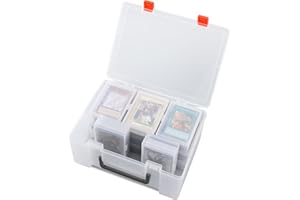 Saichotoy Trading Card Storage Box: Card Case Holder Organizer for 800+ Pokemon, MTG, Yugioh, TCG Cards with 11 Individual Starter Deck Box Each Holds 70 Cards