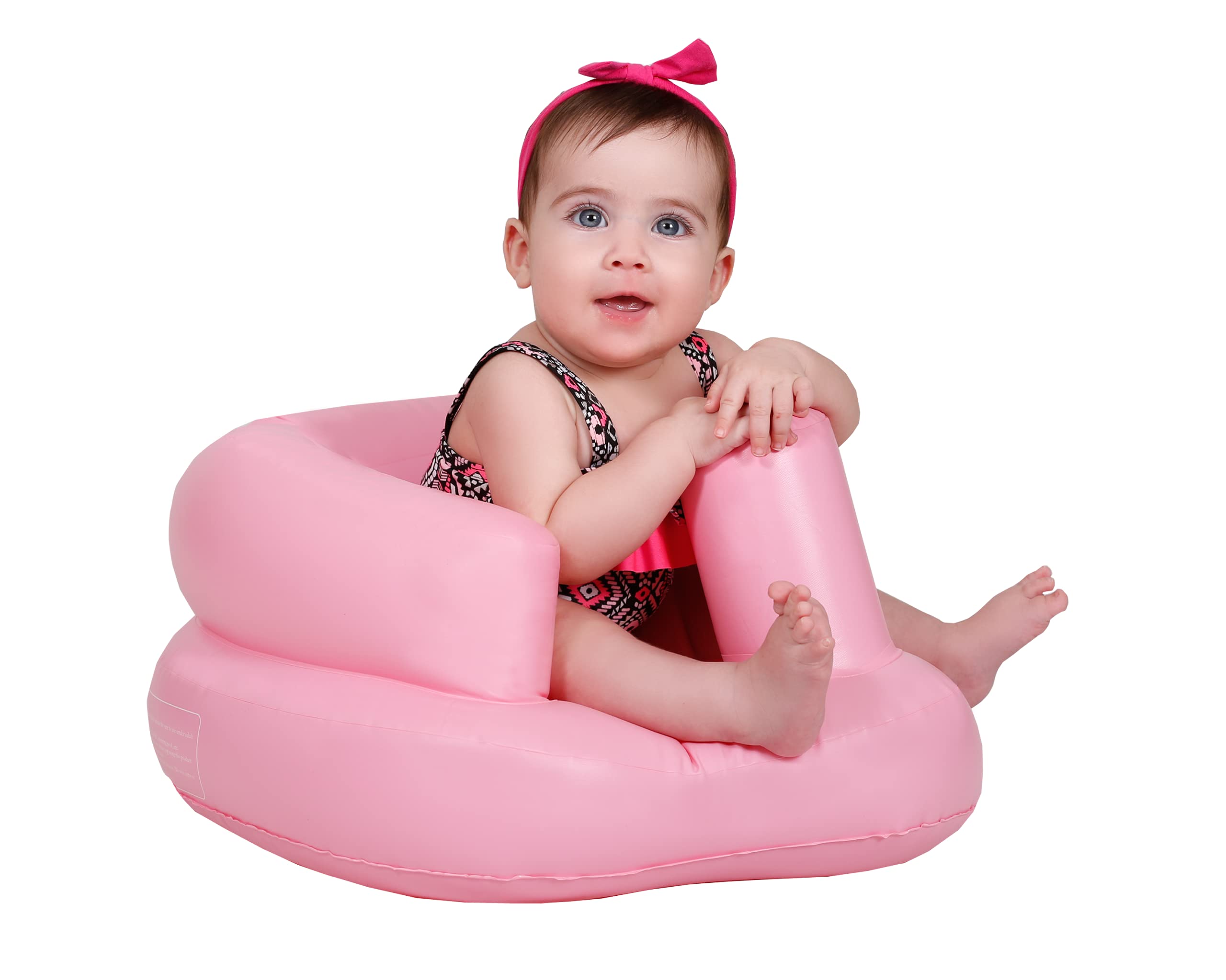 Kids Inflatable Chair Toddler Blow up Seat Inflatable Sofa Kids Sit Me Up Support Seat Blow Up Chairs Ring Mini Sofa Baby Toddler Seat (Pink)