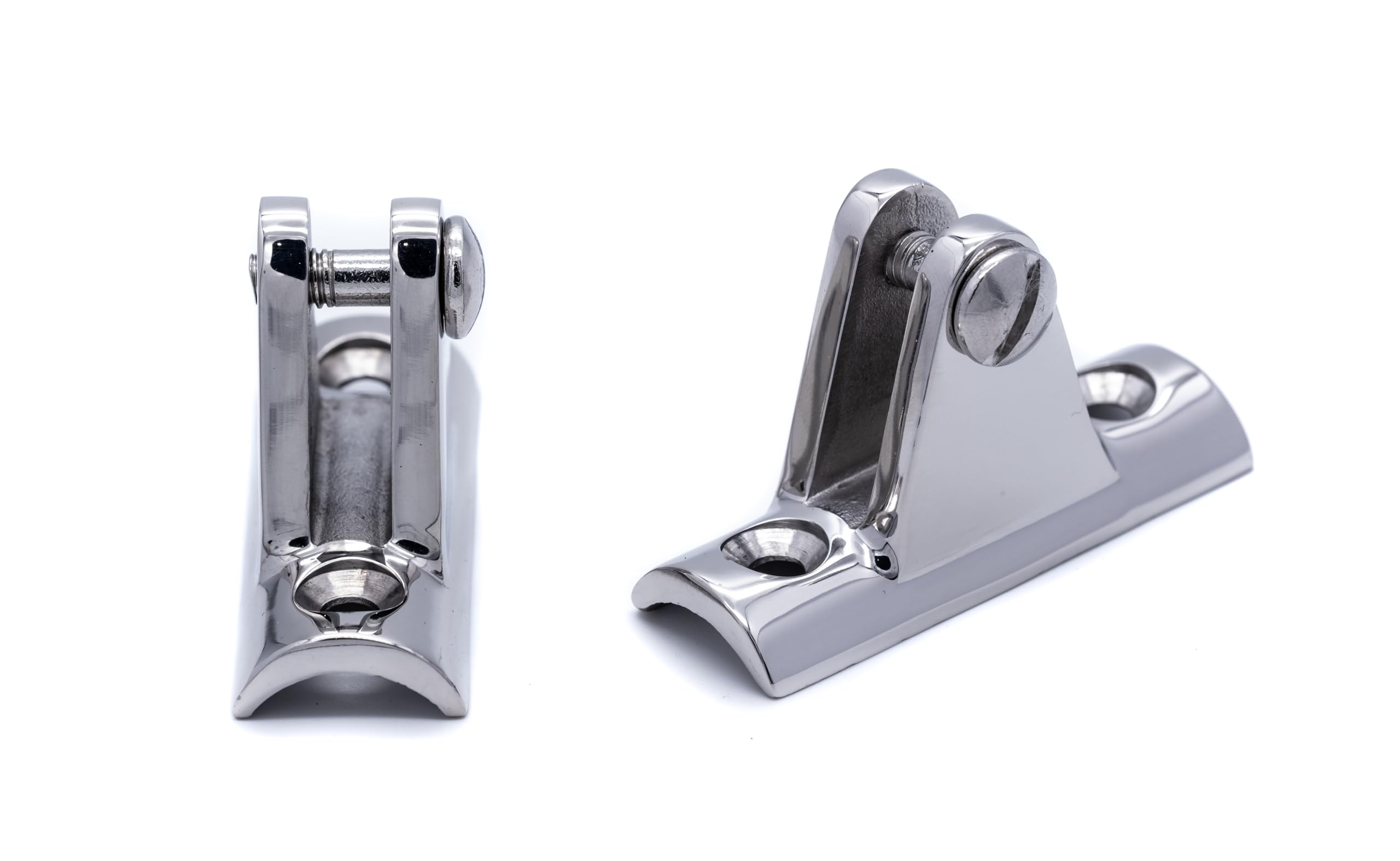 2pcs Bimini Deck Hinge Mount concave Stainless Steel Marine Grade Boat Fitting